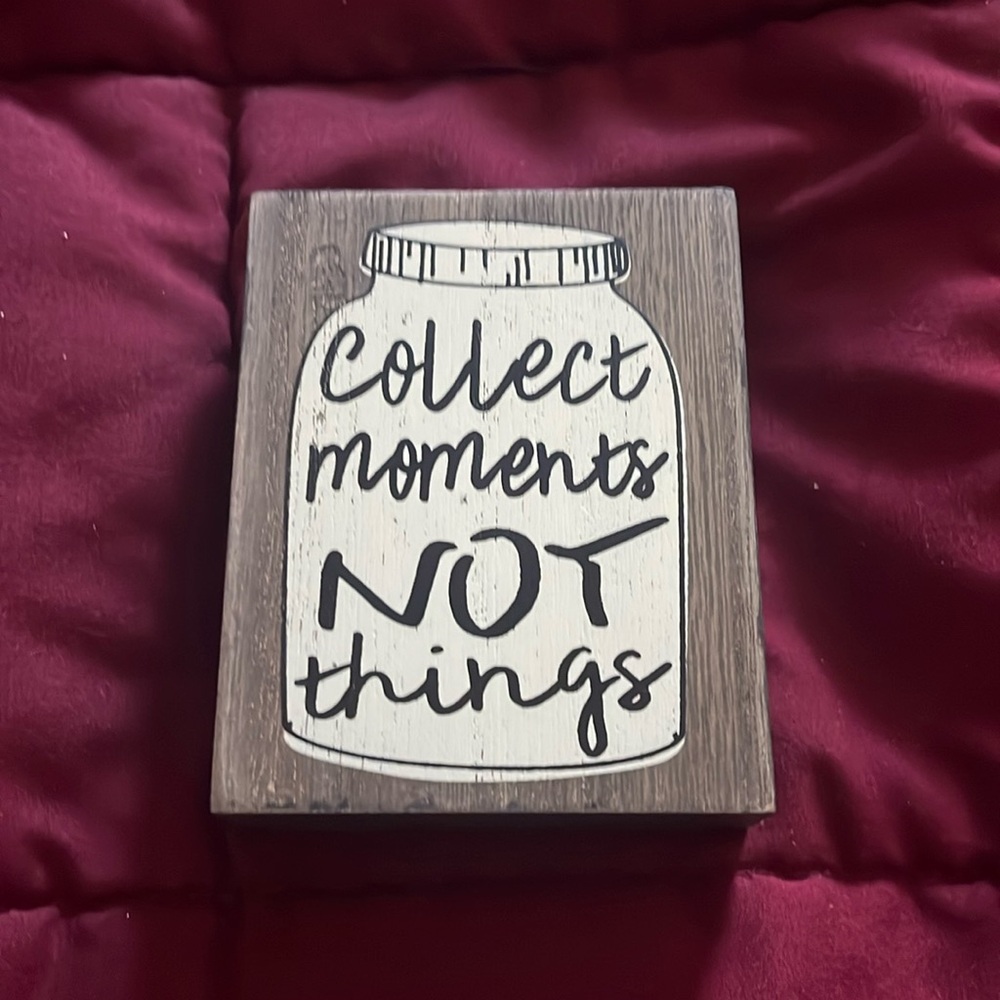 Small wooden sign